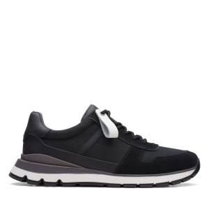 Men's Clarks Move Lite Race Sneakers Black | CLK951TFR