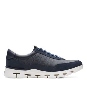 Men's Clarks Nature X One Sneakers Navy | CLK057SEQ