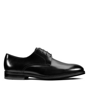 Men's Clarks Oliver Lace Black Shoes Black | CLK827BUT