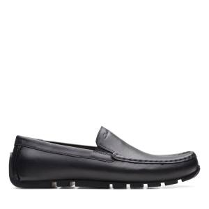 Men's Clarks Oswick Plain Loafers Black | CLK638WAM