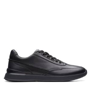 Men's Clarks Race Lite Lace Sneakers Black | CLK731DPA