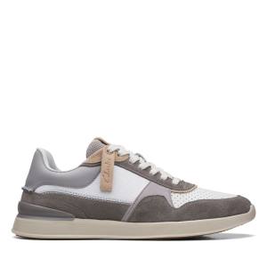 Men's Clarks Race Lite Tor Sneakers Grey | CLK643ORQ