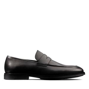 Men's Clarks Ronnie Step Black Shoes Black | CLK360WNX