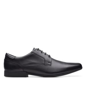 Men's Clarks Sidton Lace Black Shoes Black | CLK971ZHJ