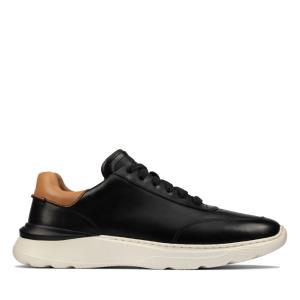 Men's Clarks Sprint Lite Lace Black Shoes Black | CLK901OFR