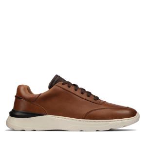 Men's Clarks Sprint Lite Lace Sneakers Brown | CLK421GMQ