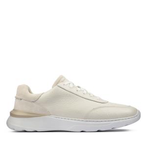 Men's Clarks Sprint Lite Lace Sneakers White | CLK802UAS