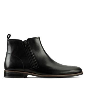 Men's Clarks Stanford Zip Originals Boots Black | CLK863HOL