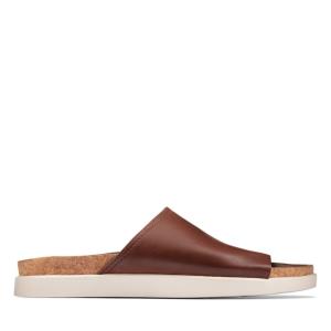 Men's Clarks Sunder Slide Sandals Brown | CLK978KFQ