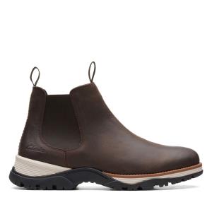 Men's Clarks Topton Chelsea Chelsea Boots Dark Brown | CLK853HLQ