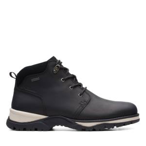 Men's Clarks Topton Mid GORE-TEX Ankle Boots Black | CLK162QAE