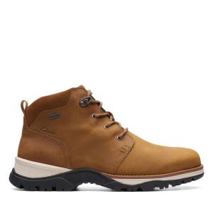 Men's Clarks Topton Mid GORE-TEX Ankle Boots Brown | CLK390VPX