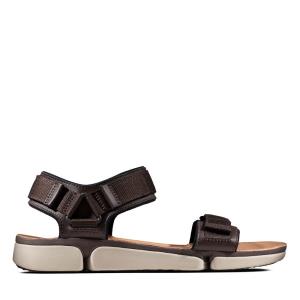 Men's Clarks Tri Cove Trail Sandals Dark Brown | CLK657AIE