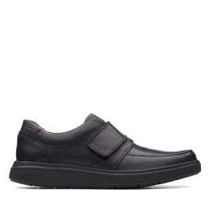 Men's Clarks Un Abode Strap Black Shoes Black | CLK769KRG