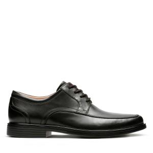 Men's Clarks Un Aldric Park Black Shoes Black | CLK029CQT