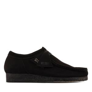 Men's Clarks Wallabee Black Shoes Black | CLK459YDI