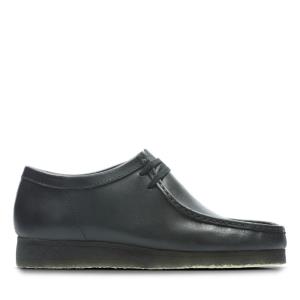 Men's Clarks Wallabee Black Shoes Black | CLK897RJT