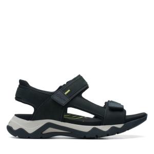 Men's Clarks Wave2.0 Jump Sandals Black | CLK508JMR