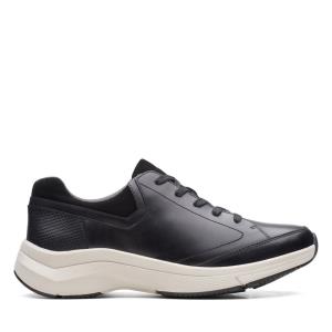 Men's Clarks Wave2.0 Way Sneakers Black | CLK609LEM