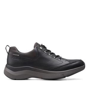 Men's Clarks Wave 2.0 Vibe Black Shoes Black | CLK841QRM