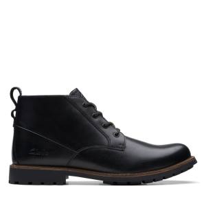 Men's Clarks Westcombe Mid Ankle Boots Black | CLK672KLP