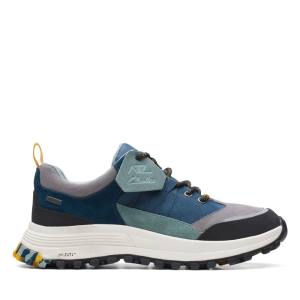 Women's Clarks ATL Trek Path GORE-TEX Sneakers White / Navy | CLK735SGM