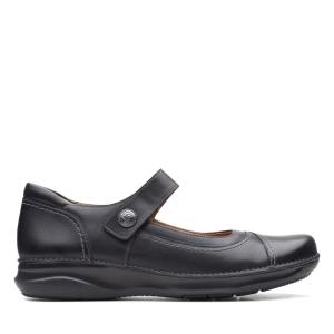 Women's Clarks Appley Walk Black Shoes Black | CLK748KHW