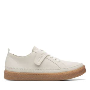 Women's Clarks Barleigh Lace Flat Shoes White | CLK594LFR