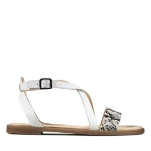 Women's Clarks Bay Rosie Sandals Grey Snake | CLK486MIC