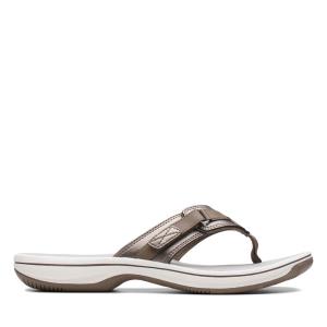 Women's Clarks Brinkley Sea Sandals Blue Grey | CLK653JUQ