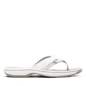 Women's Clarks Brinkley Sea Sandals White | CLK381GNR