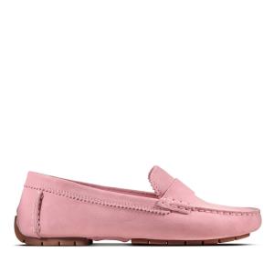 Women's Clarks C Mocc Flat Shoes Pink | CLK803OQC