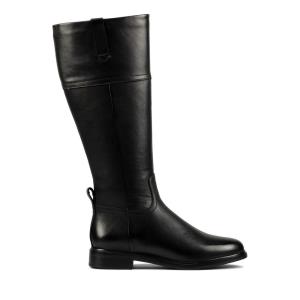 Women's Clarks Clarkdale Hi Knee-high Boots Black | CLK186VJA