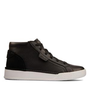 Women's Clarks Craft Cup Hi Sneakers Black | CLK410TVS