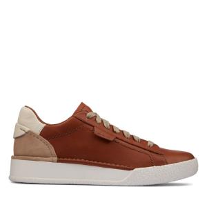 Women's Clarks Craft Cup Lace Sneakers Dark Brown | CLK037EAP