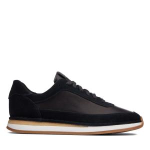 Women's Clarks Craft Run Lace Sneakers Black | CLK270QPM