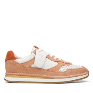 Women's Clarks Craft Run Tor Sneakers Light Orange | CLK759KXO