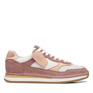 Women's Clarks Craft Run Tor Sneakers Light Pink | CLK904VWJ