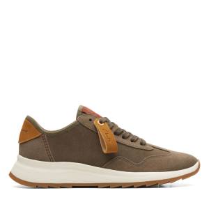 Women's Clarks Dash Lite Lo Sneakers Dark Olive | CLK345UOD