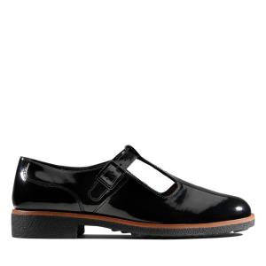 Women's Clarks Griffin Town Black Shoes Black | CLK740PJV