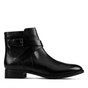 Women's Clarks Hamble Buckle Ankle Boots Black | CLK072MIV