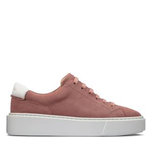 Women's Clarks Hero Lite Lace Sneakers Rose | CLK058XJT