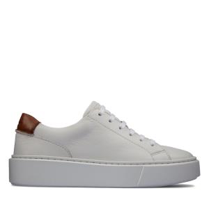 Women's Clarks Hero Lite Lace Sneakers White | CLK635PVH