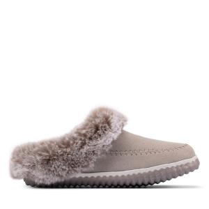 Women's Clarks Home 2 Soft Slippers Grey | CLK176QBA