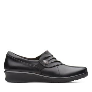 Women's Clarks Hope Roxanne Black Shoes Black | CLK596XVQ