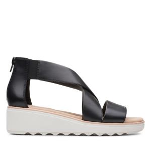 Women's Clarks Jillian Rise Sandals Black | CLK674LQD