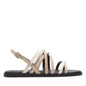 Women's Clarks Karsea Ankle Sandals Grey Brown Snake | CLK372KAW