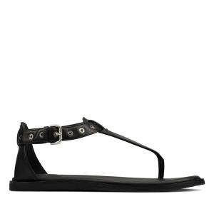 Women's Clarks Karsea Post Sandals Black | CLK864ENB