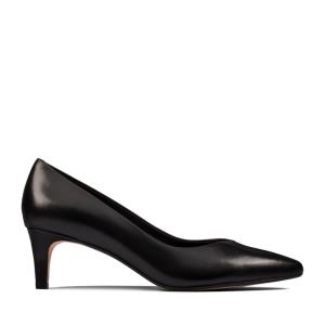 Women's Clarks Laina 55 Court Heels Shoes Black | CLK643DYM
