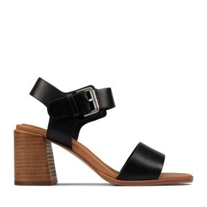 Women's Clarks Landra 70 Strap Sandals Black | CLK204WLY